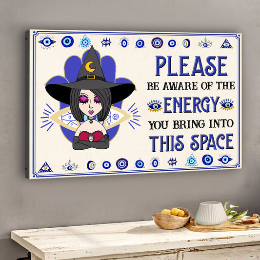 Please Be Aware - Personalized Witch Canvas And Poster