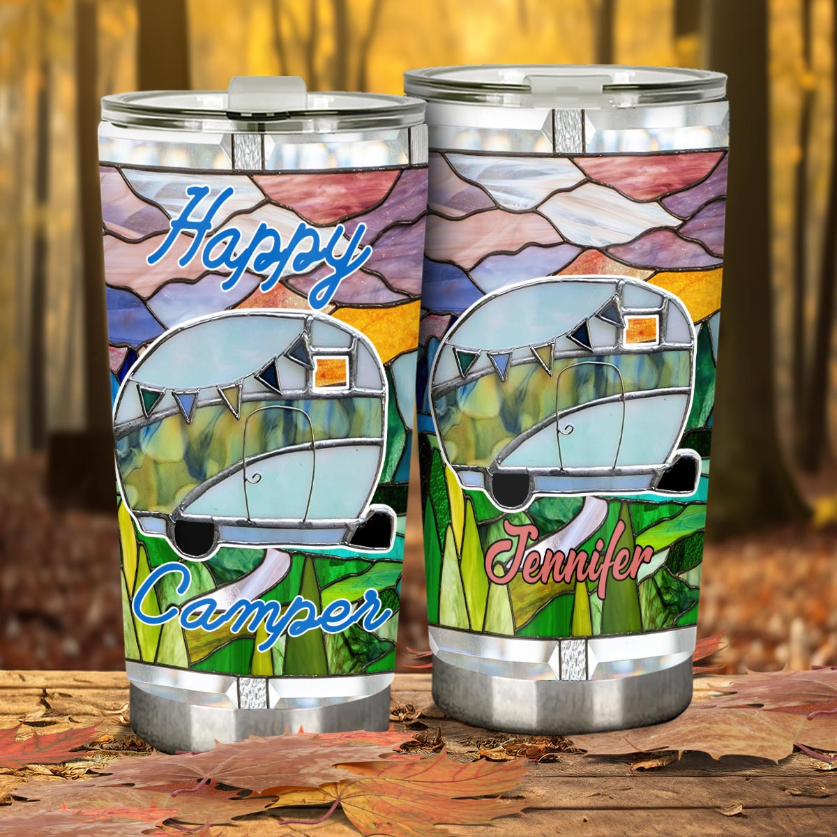 Happy Camper – Personalisierter Campingbecher