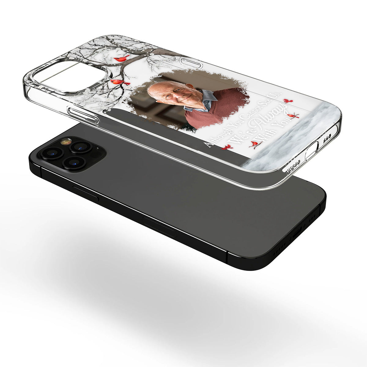 I'm Always With You - Personalized Memorial Clear Phone Case