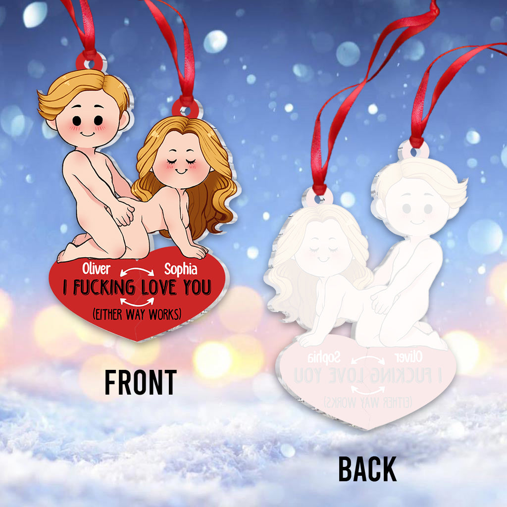 I Love You - Personalized Couple Ornament