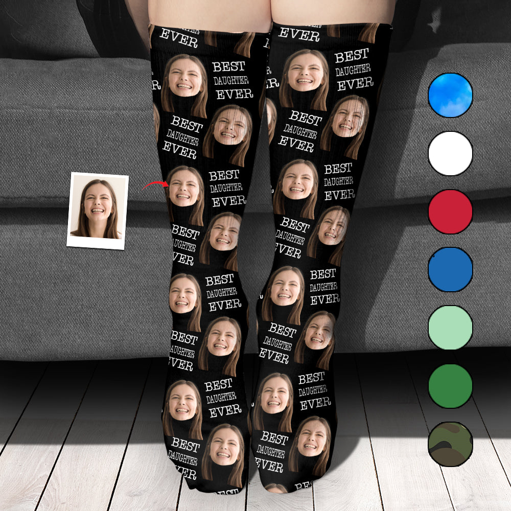 Face personnalisée - Chaussettes personnalisées pour fille