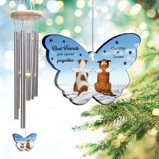 Beste Freunde werden nie vergessen – personalisiertes Hunde-Windspiel