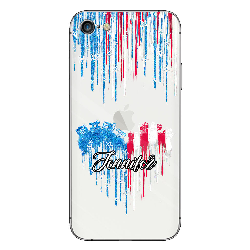 Passion pour la photographie - Coque de téléphone transparente personnalisée avec photo