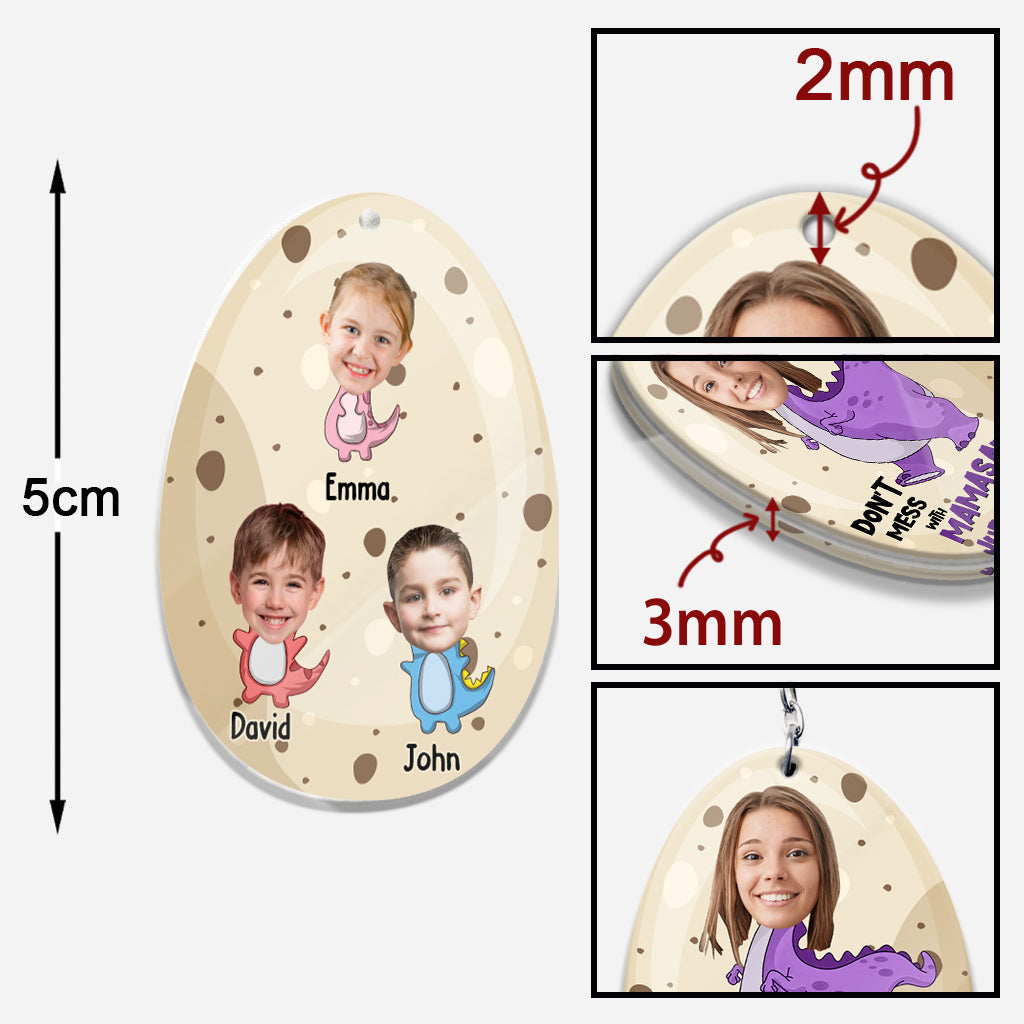 Don't Mess With Mamasaurus Jurasskicked - Personalized Mother Keychain