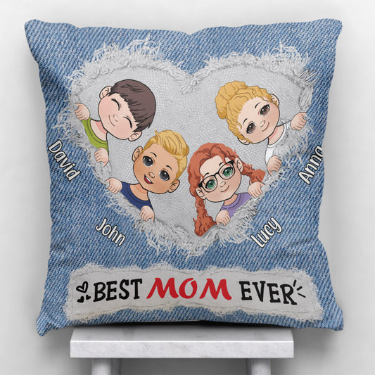 Best Mom Ever - Personalized Mother Throw Pillow