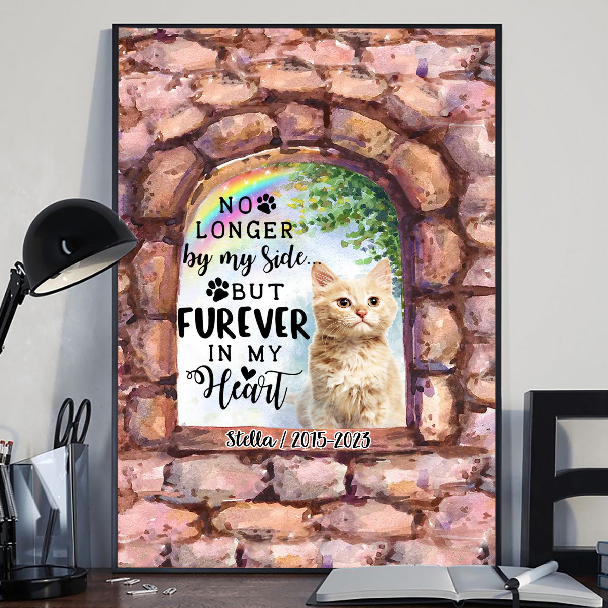 Nicht mehr an meiner Seite – Personalisierte Hundeleinwand und Poster