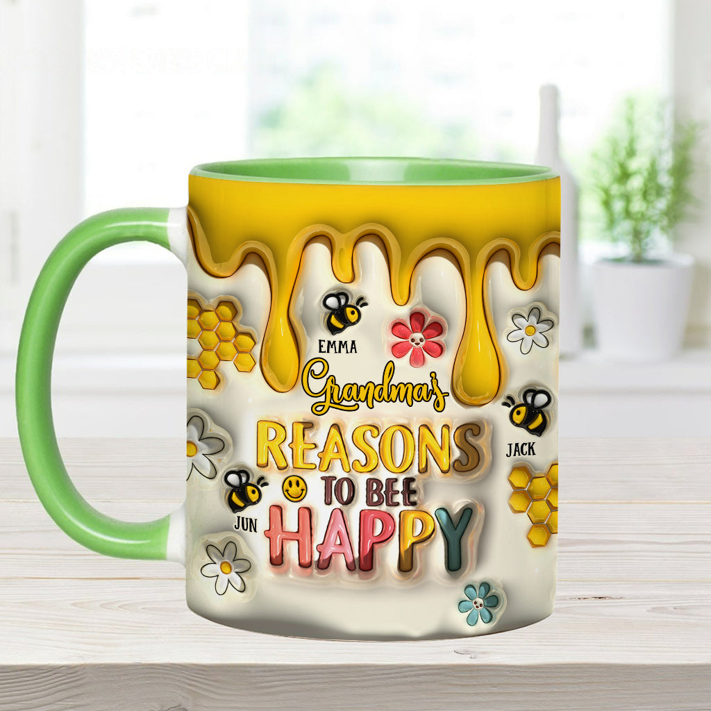 Omas Gründe, glücklich zu sein – Geschenk für Oma – Personalisierte Tasse