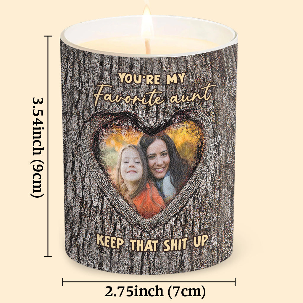 Tu es ma tante préférée - Cadeau pour tante - Bougie personnalisée avec couvercle en bois