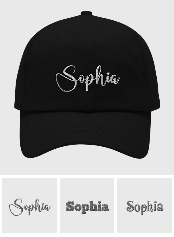 Personalisierte, bestickte klassische Kappe für die Enkelin – individueller Name erforderlich