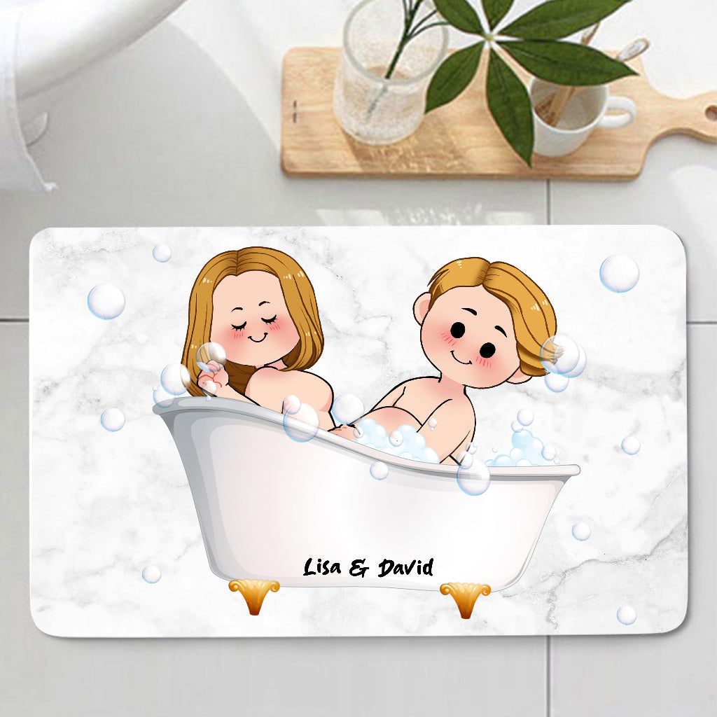 Get Naked - Personalized Couple Bathroom Curtain & Mats Set