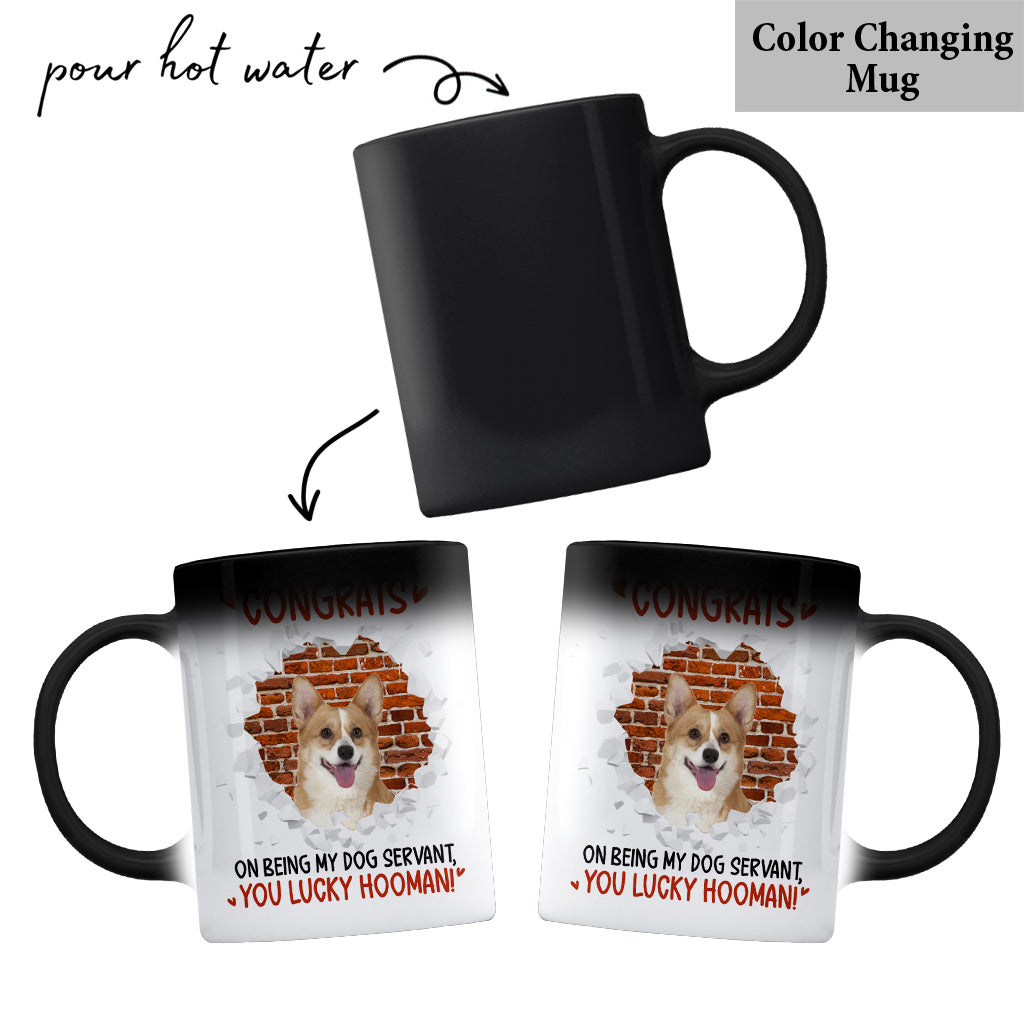 Lucky Hooman - Personalized Dog Mug