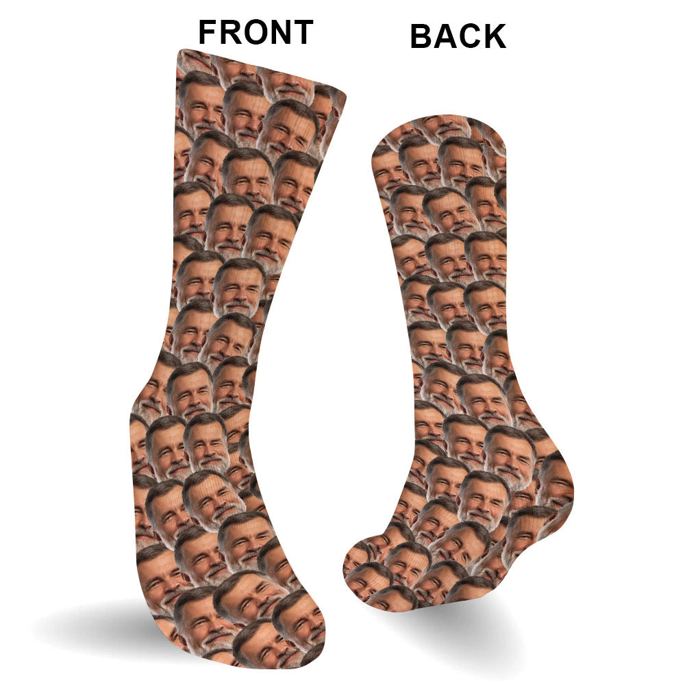 Customizable Printed Face - Personalized Father Socks