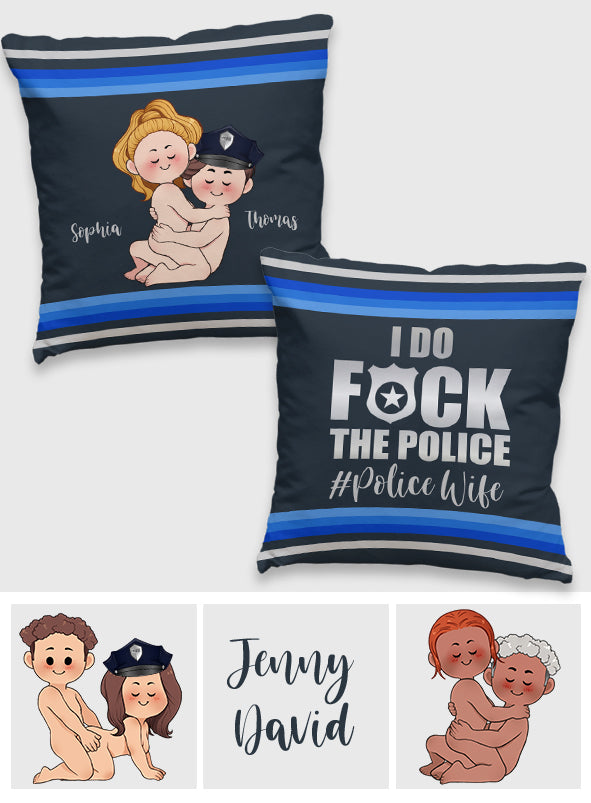 I Do Love The Police - Personalized Couple Throw Pillow