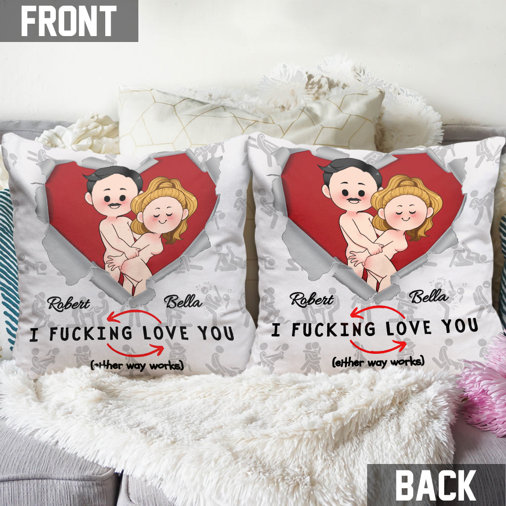 I Love You - Personalized Couple Throw Pillow
