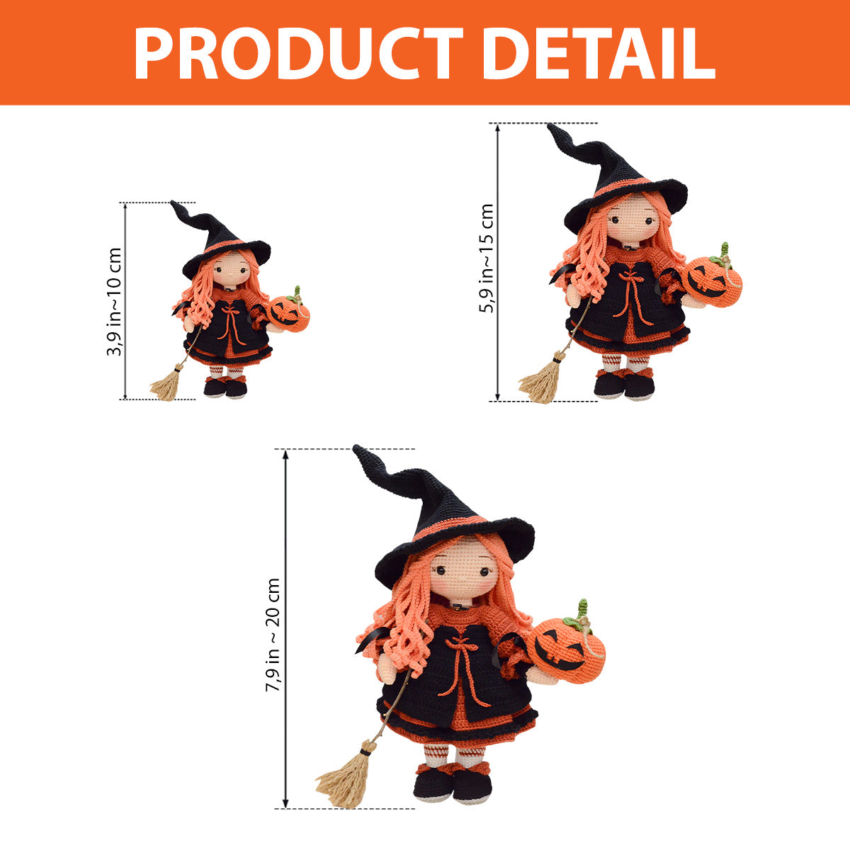 Witch Doll - Witch Hand Knitted Doll