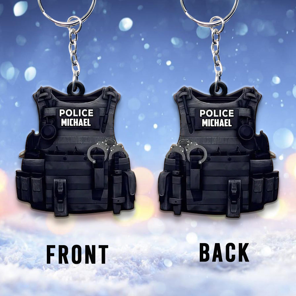 Armure de policier - Porte-clés personnalisé pour policier