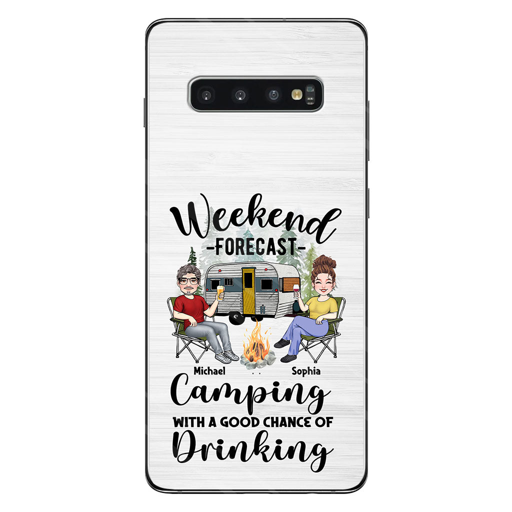 Prévisions du week-end - Étui de téléphone transparent personnalisé pour le camping