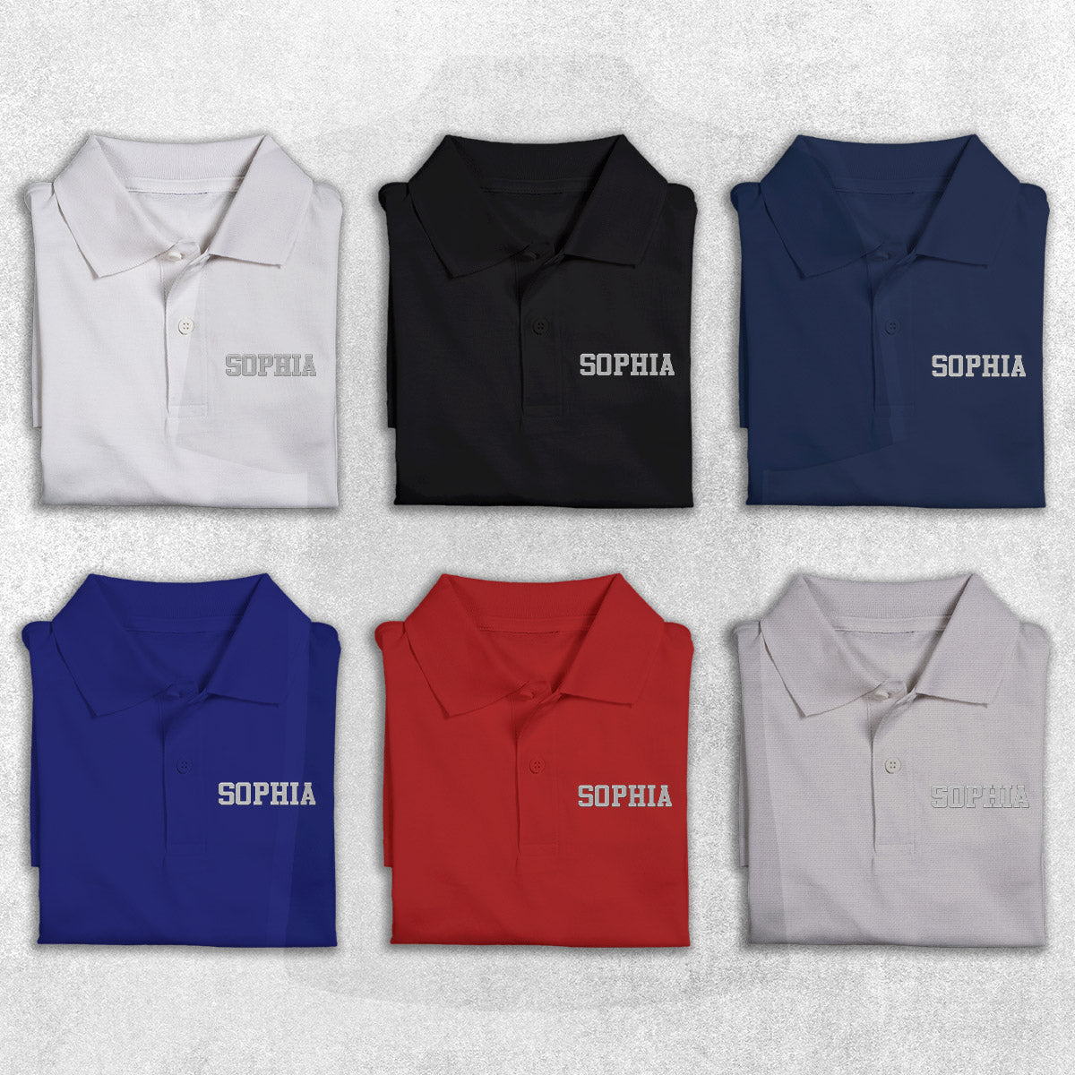 Personalisiertes Poloshirt mit Stickerei für die Enkelin – individueller Name
