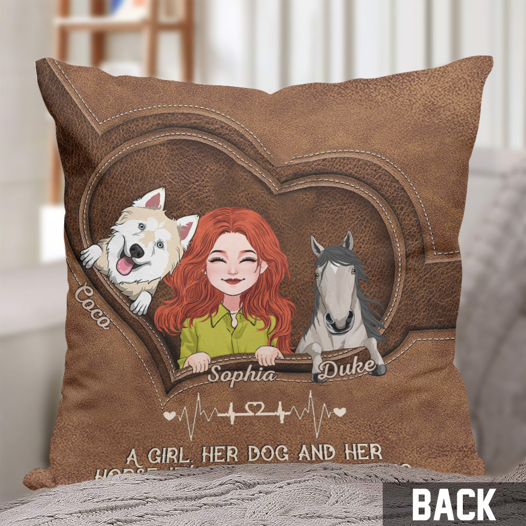 Quel bel objet ! - Coussin décoratif personnalisé à motif cheval