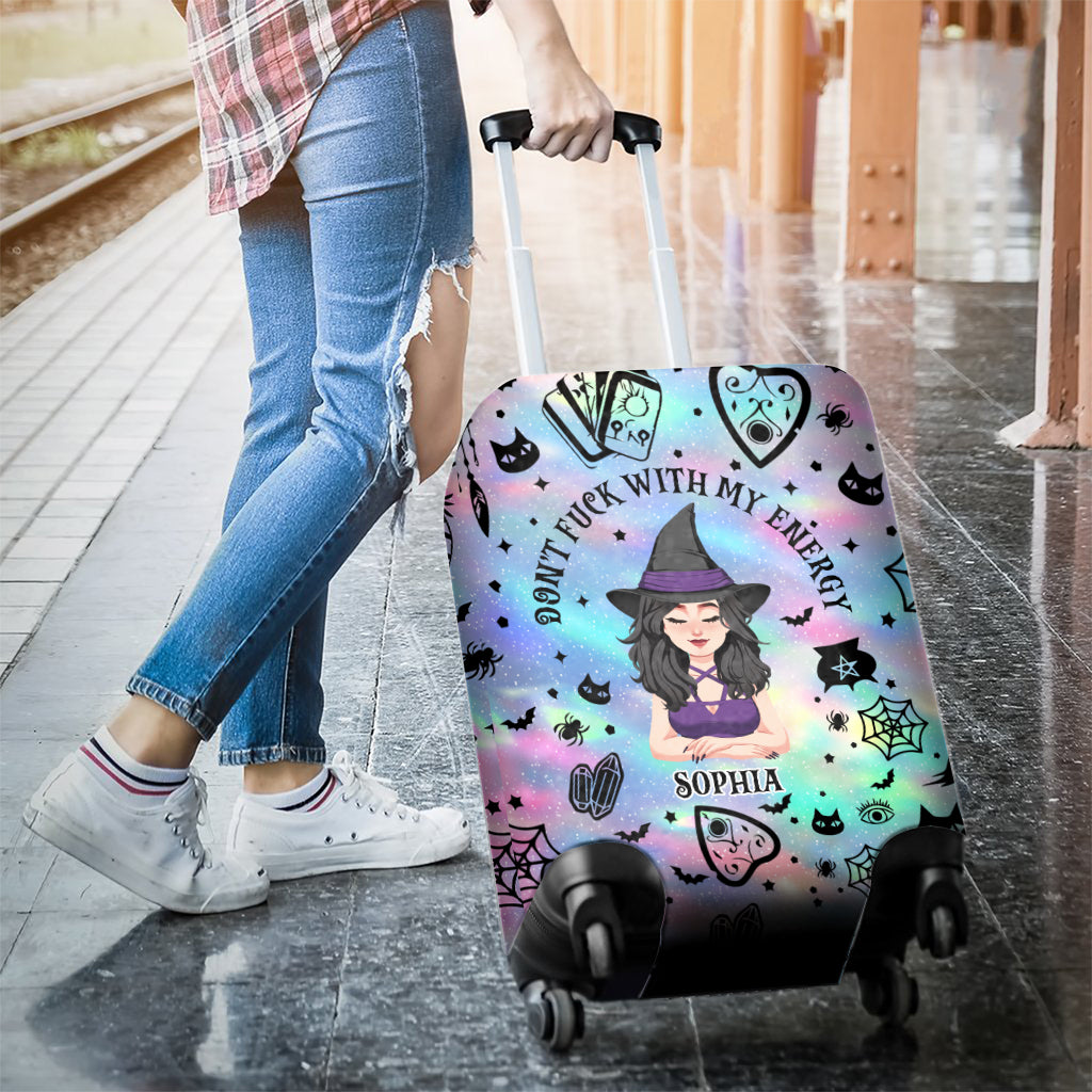 Don't F With My Energy - Personalized Witch Luggage Cover