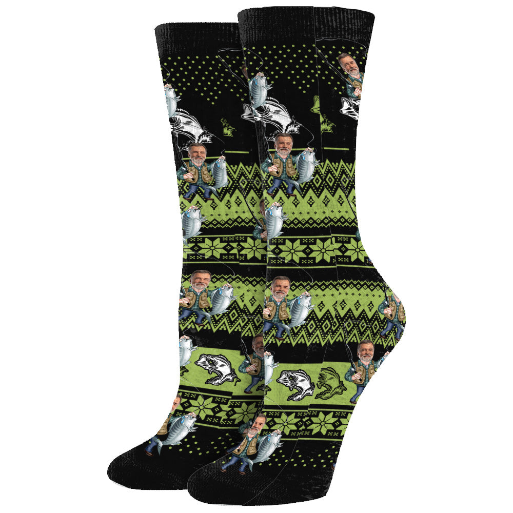 Love Fishing - Personalized Fishing Socks