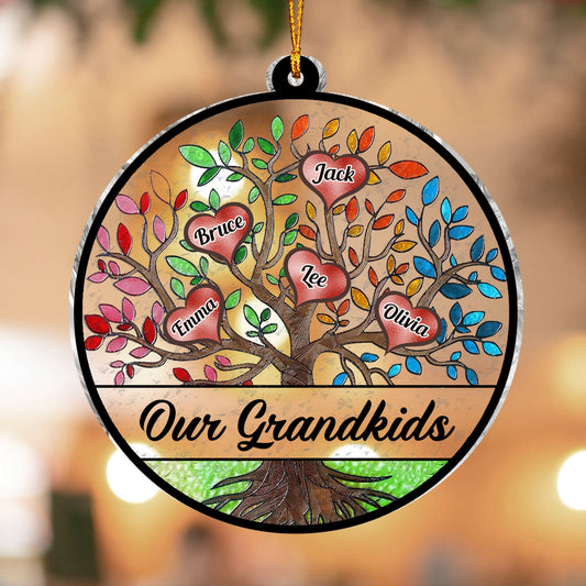 My Grandkids - Personalized Grandma Transparent Ornament