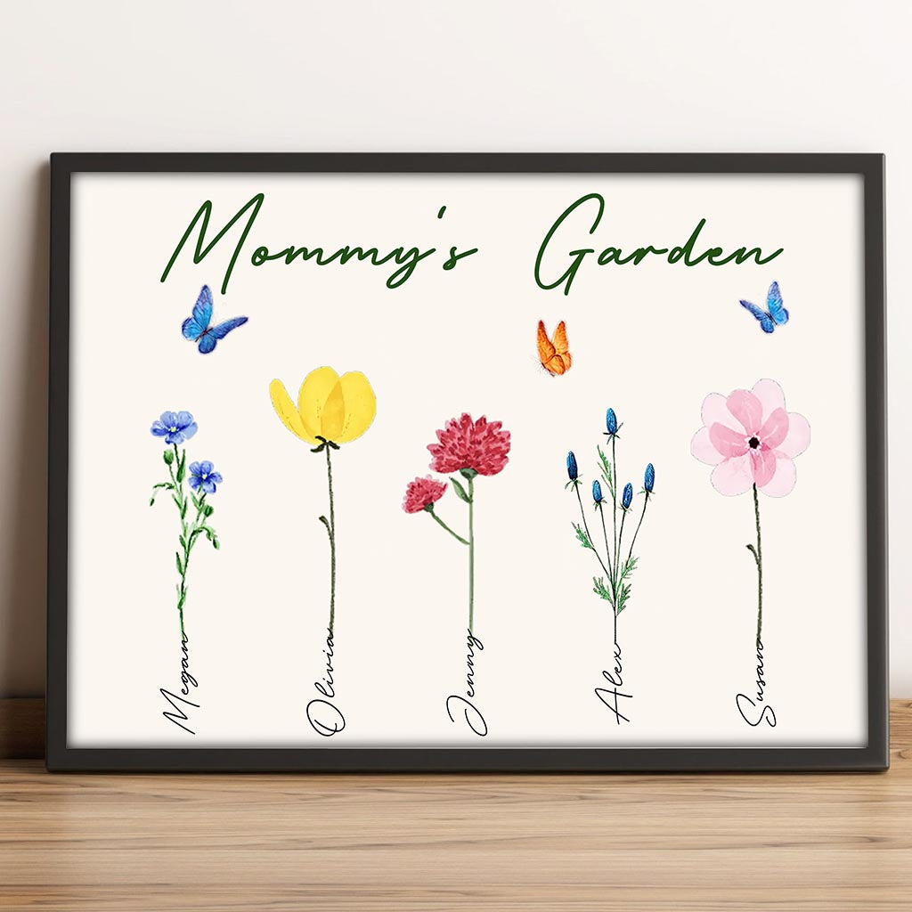 Grandma's Garden - Gift for grandma, grandpa, mom, dad - Personalized Canvas And Poster