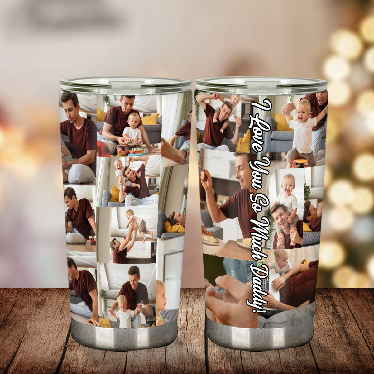 Collage Tumbler - Gift for dad - Personalized Tumbler