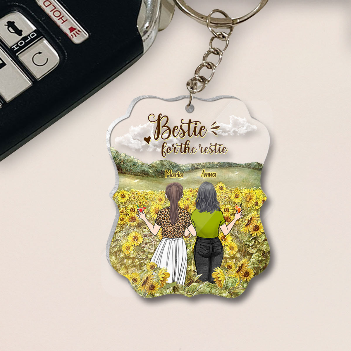 Meilleure amie pour toujours - Cadeau pour ma sœur - Porte-clés personnalisé