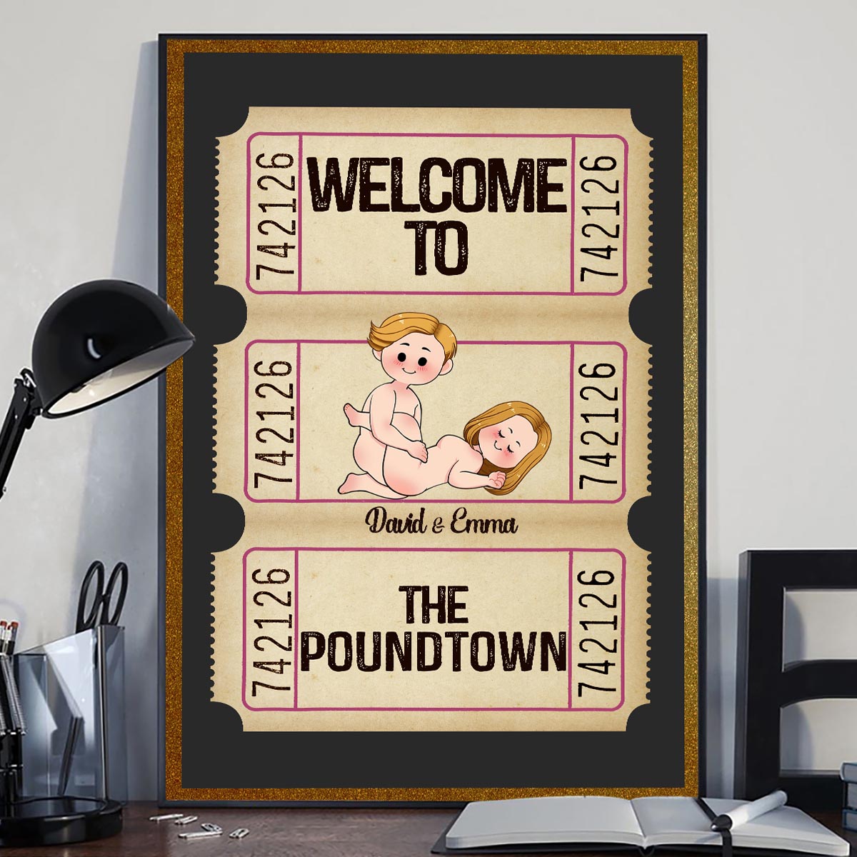 Welcome To The Poundtown Inappropriate Adult - Personalized Couple Canvas And Poster