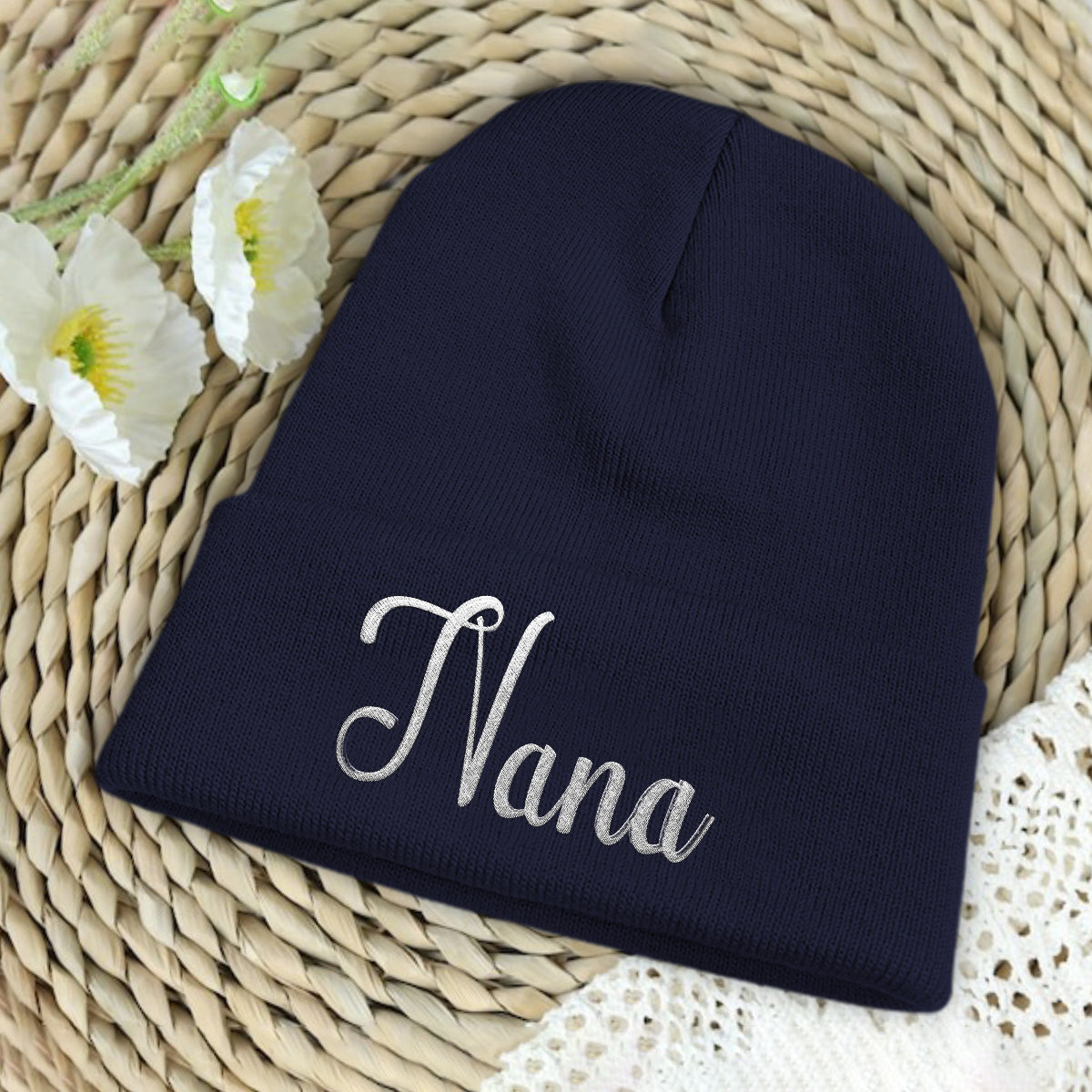 Bonnet brodé personnalisé « Grand-mère »