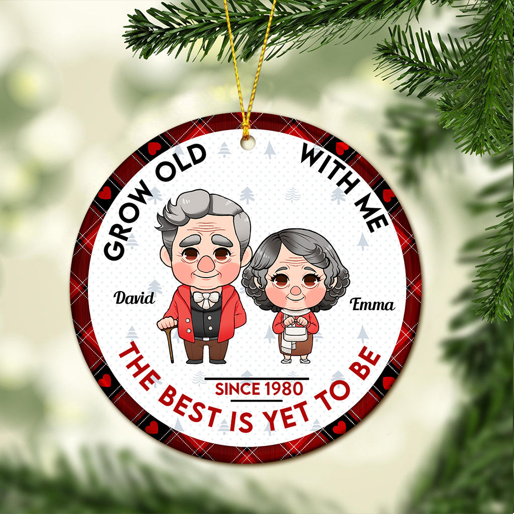 Grow Old With You - Personalized Husband And Wife Ornament