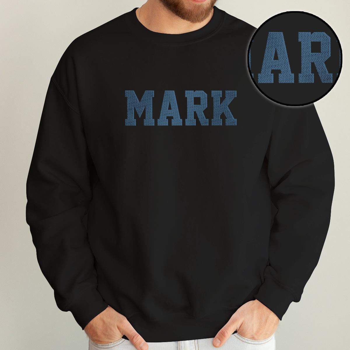 Custom Name - Personalized Father Embroidered Sweater