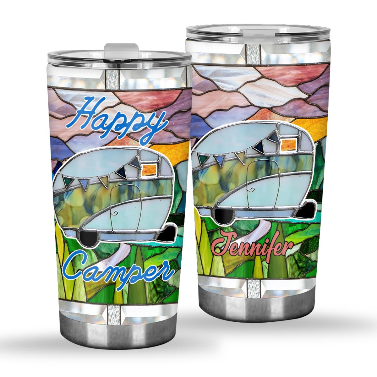 Happy Camper – Personalisierter Campingbecher