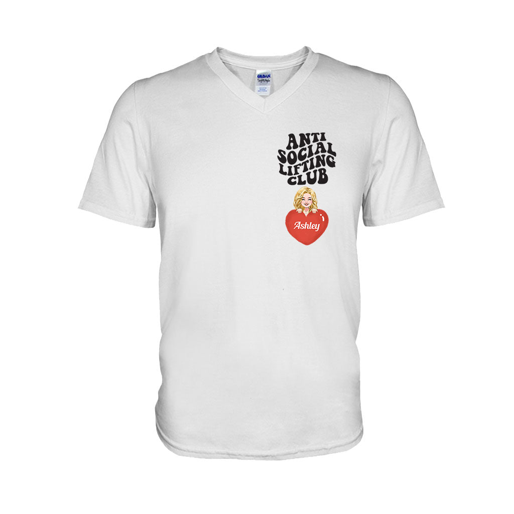 Anti Social Lifting Club – Personalisiertes Fitness-T-Shirt und Hoodie