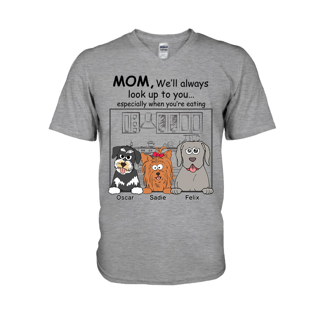 Ich werde immer zu dir aufschauen – personalisiertes Hunde-T-Shirt und Hoodie
