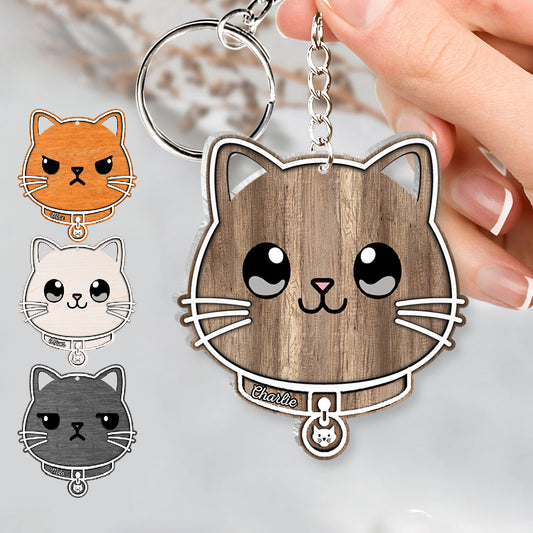 Porte-clés chat personnalisé - Chat mignon
