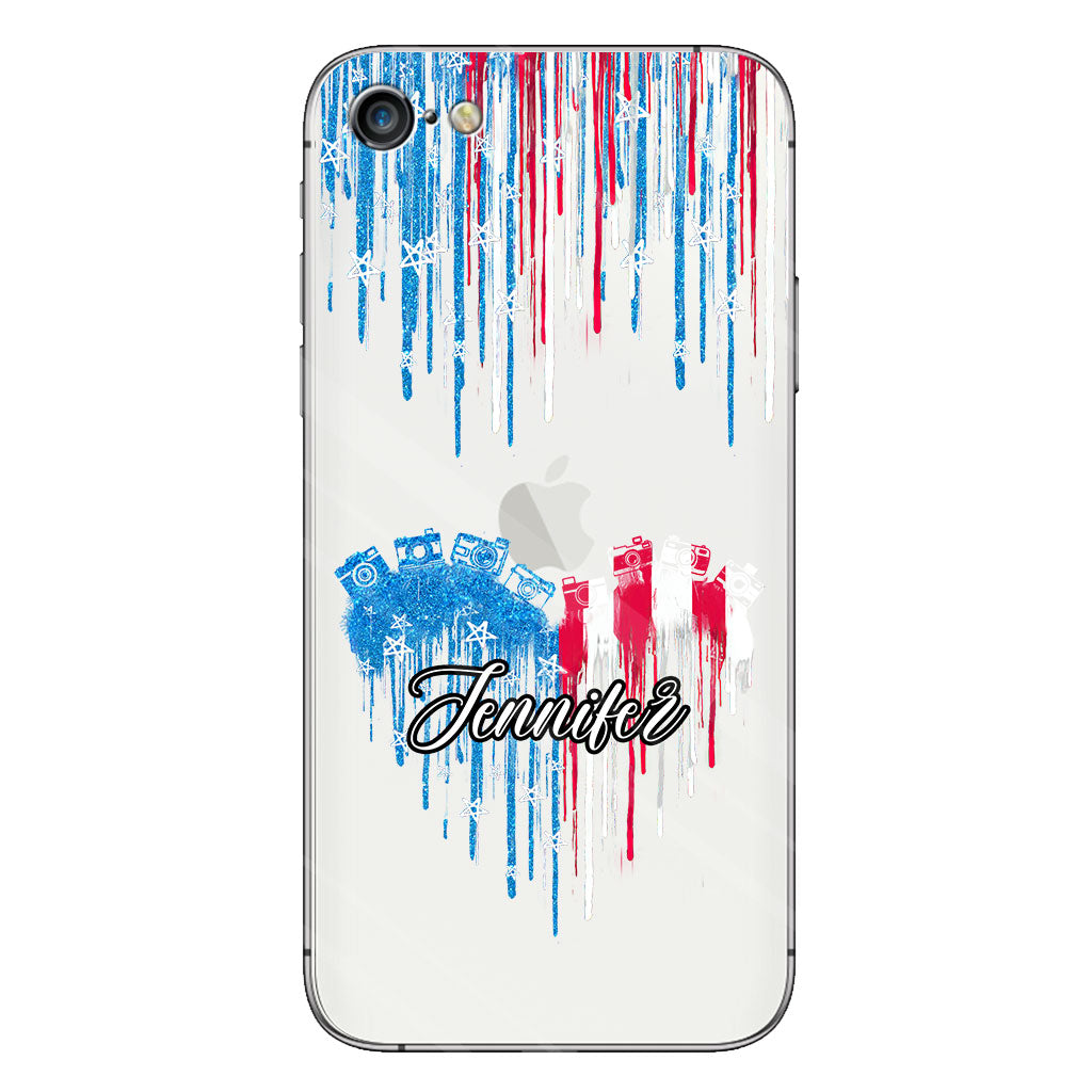 Passion pour la photographie - Coque de téléphone transparente personnalisée avec photo