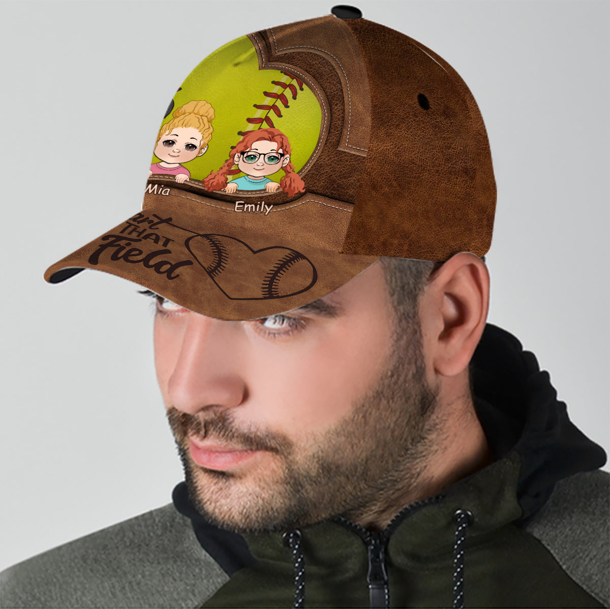 My Heart Is On That Field - Personalized Softball Classic Cap