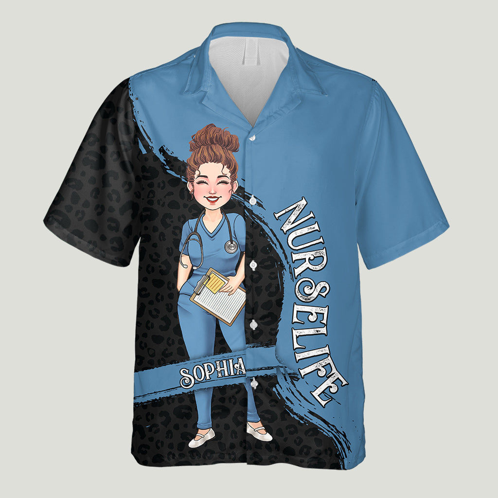 The Nurse Life - Nurse gift for mom, her, wife, girlfriend, friend - Personalized Hawaiian Shirt
