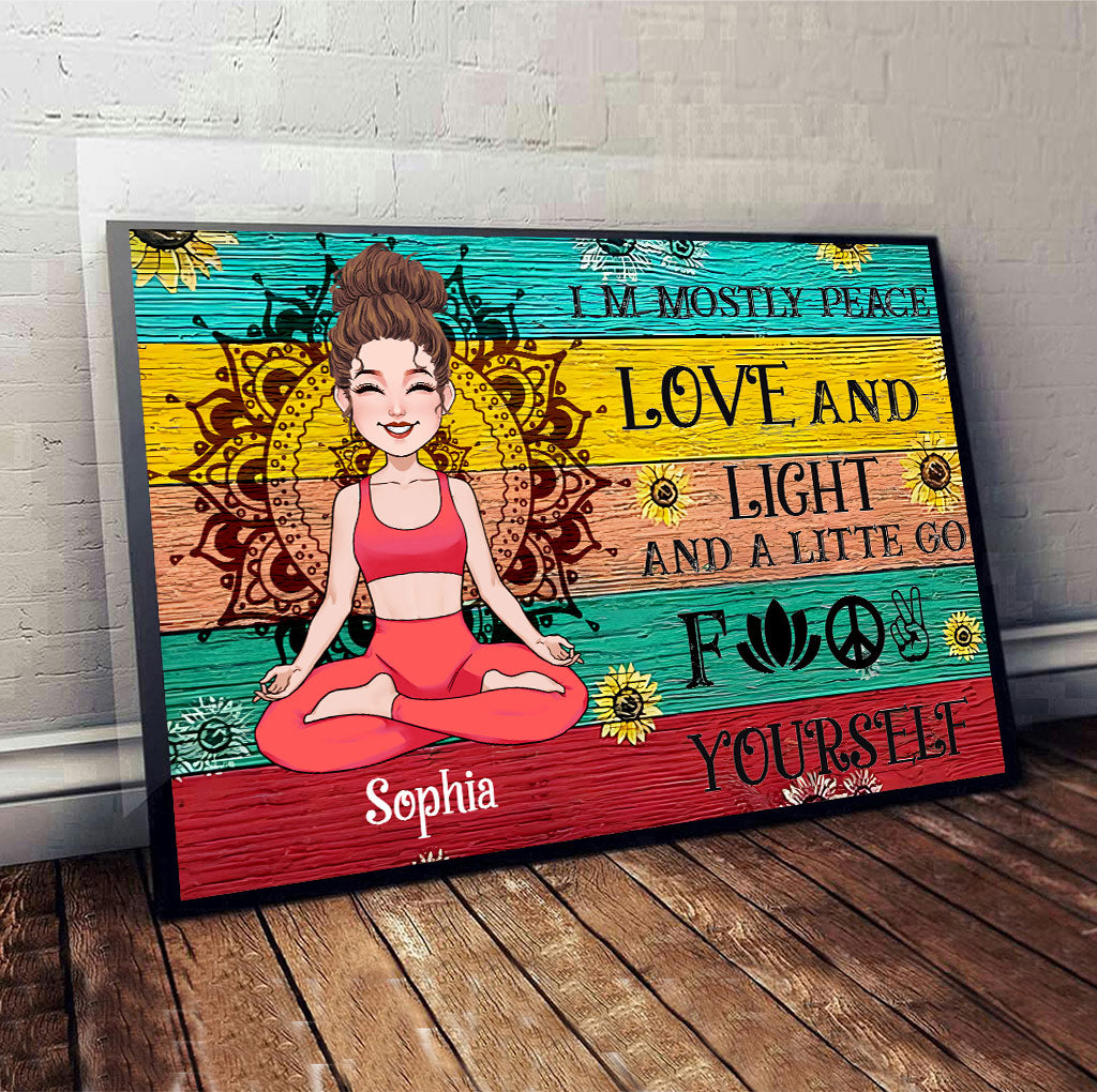 Ich bin – Personalisierte Yoga-Leinwand und Poster