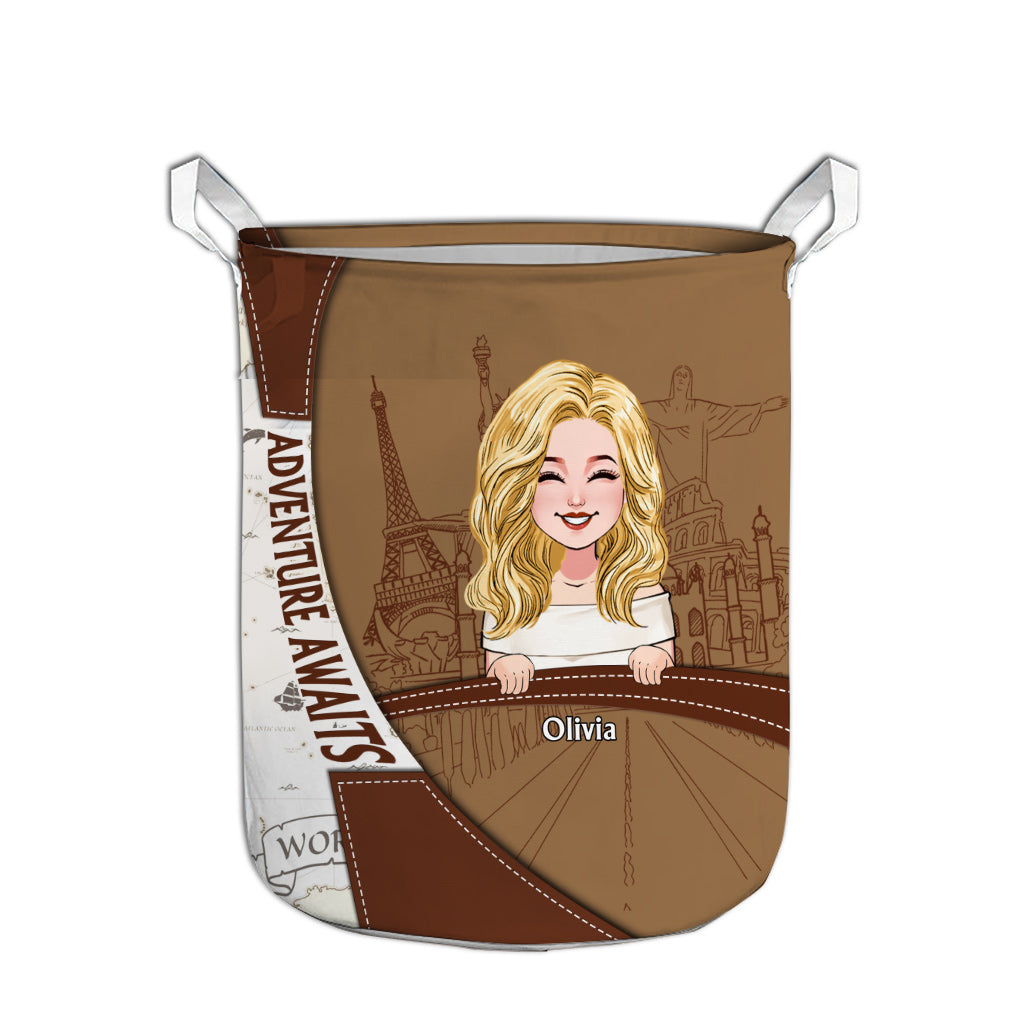 Adventure Awaits - Personalized Travelling Storage Basket