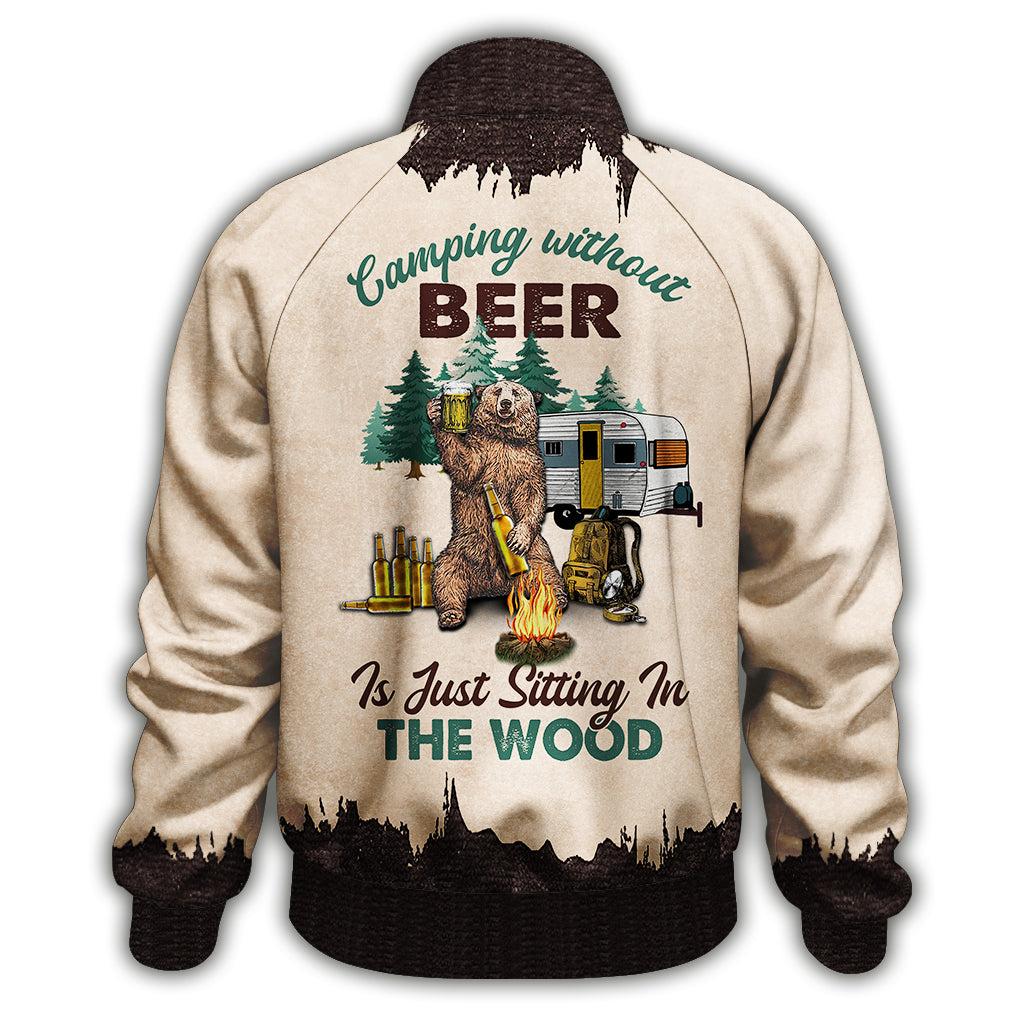 Camping sans bière - Veste de camping zippée personnalisée