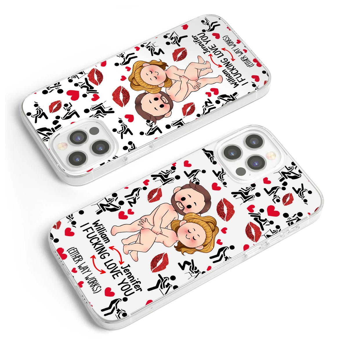 I Love You - gift for husband, wife, boyfriend, girlfriend - Personalized Clear Phone Case