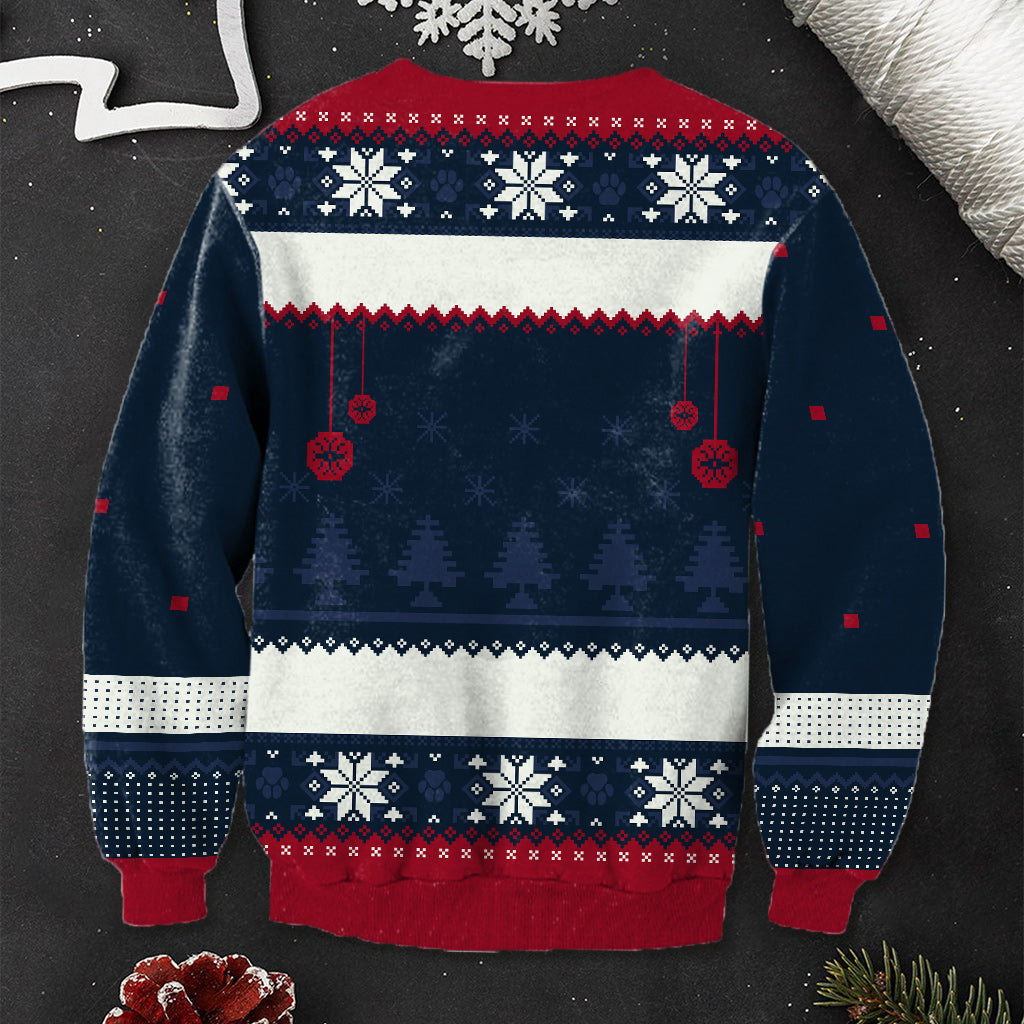 Fröhliche Wuff-Weihnachten – Personalisierter Hundepullover