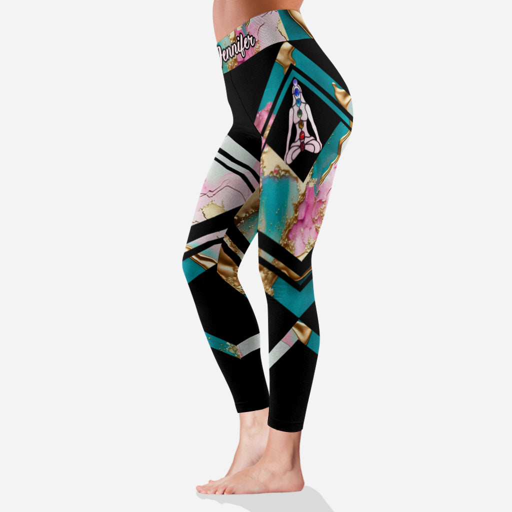 Leggings de yoga personnalisés pour la méditation des 7 chakras