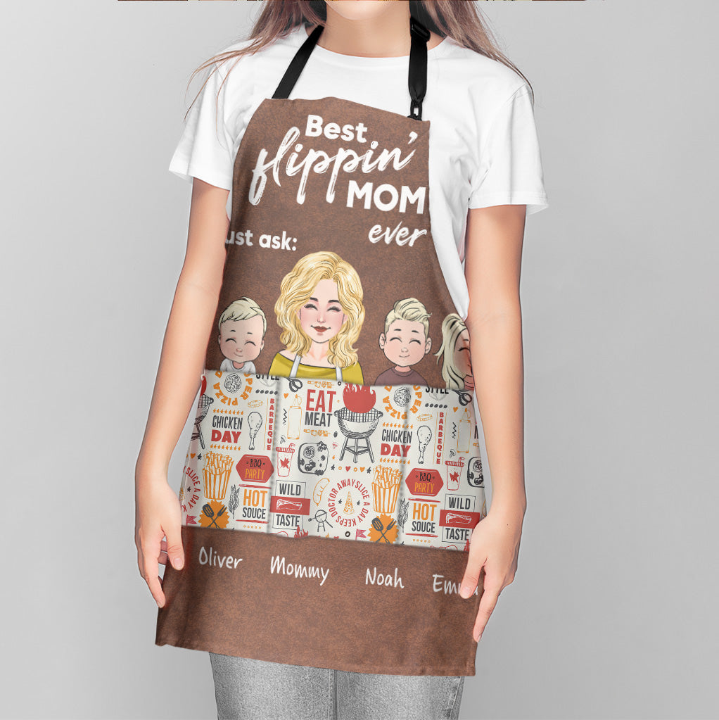 Best Flippin' Dad - Gift for dad, grandma, grandpa, mom, uncle, aunt - Personalized Apron