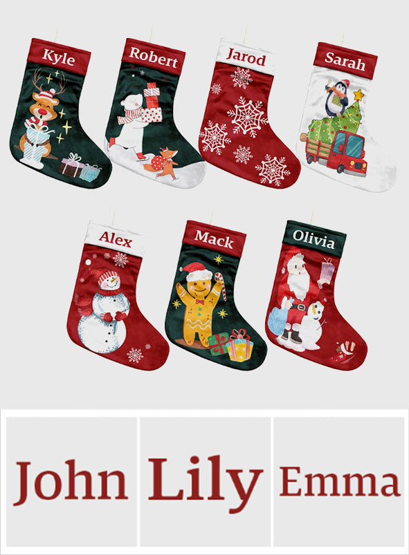 Joyeux Noël - Chaussettes de Noël personnalisées pour toute la famille