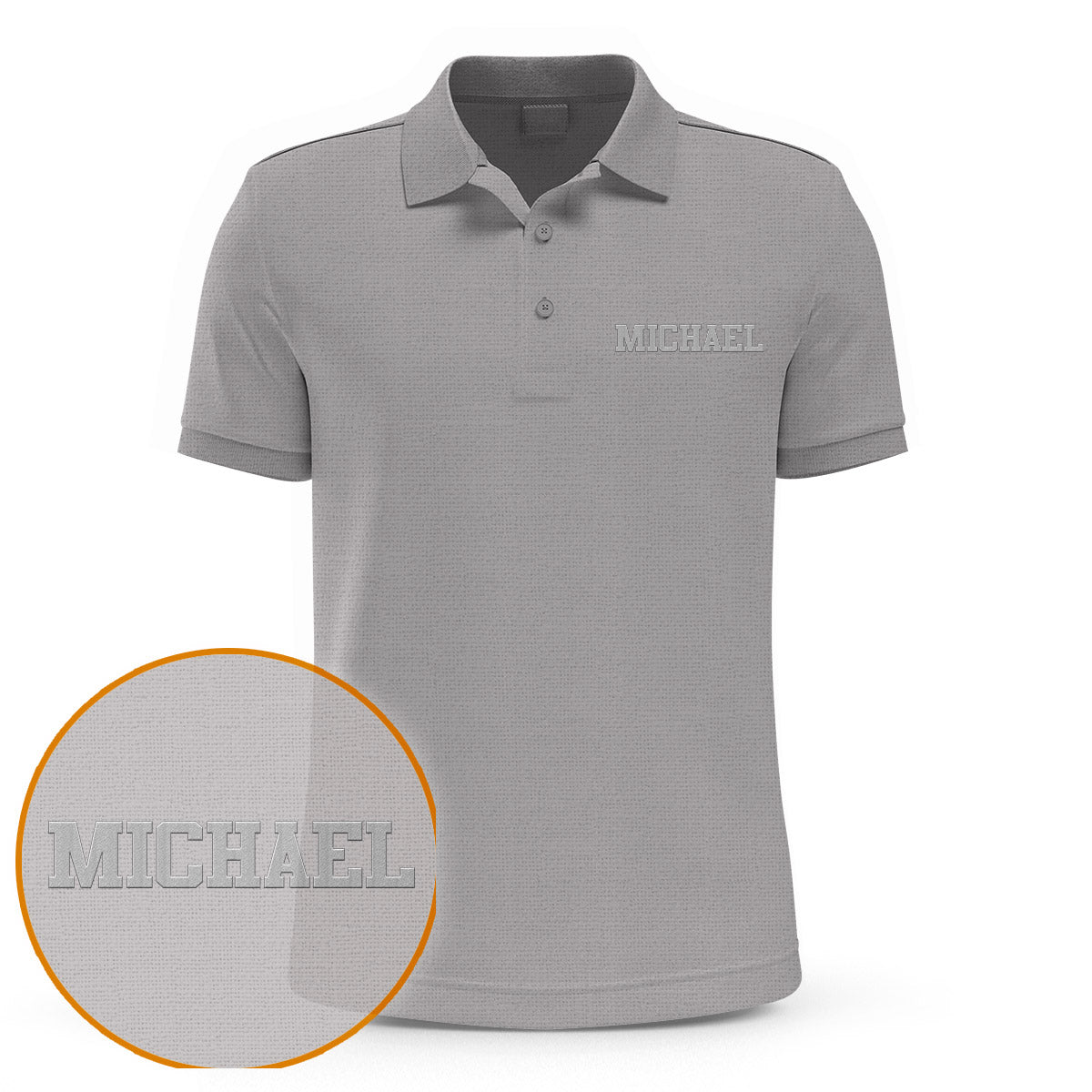 Polo brodé personnalisé « Oncle » - Nom personnalisé