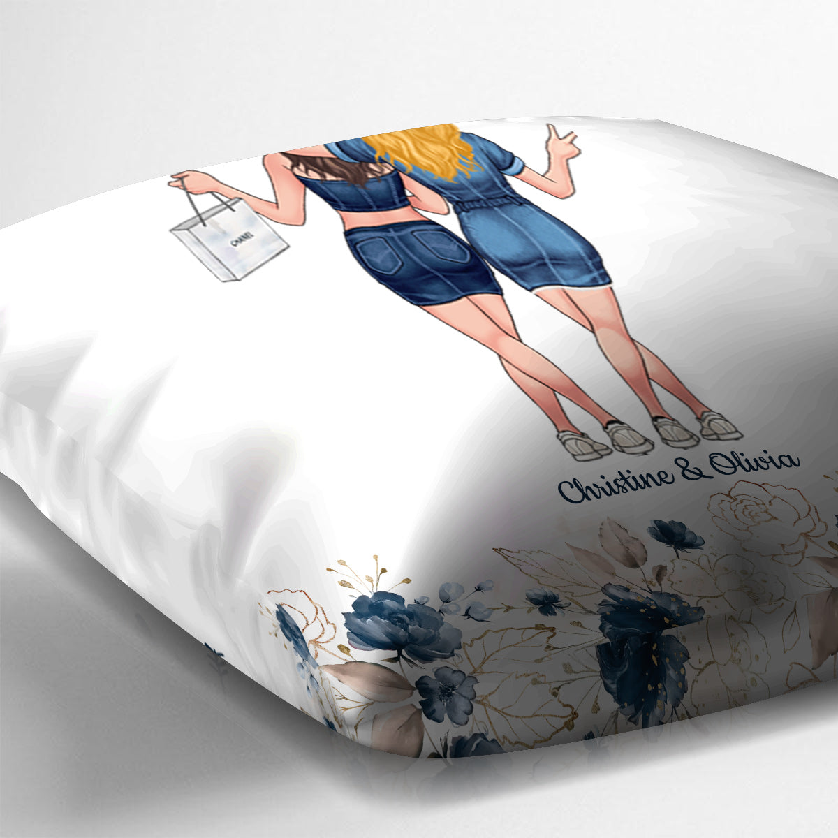 Parler à sa sœur - Coussin décoratif personnalisé pour meilleure amie